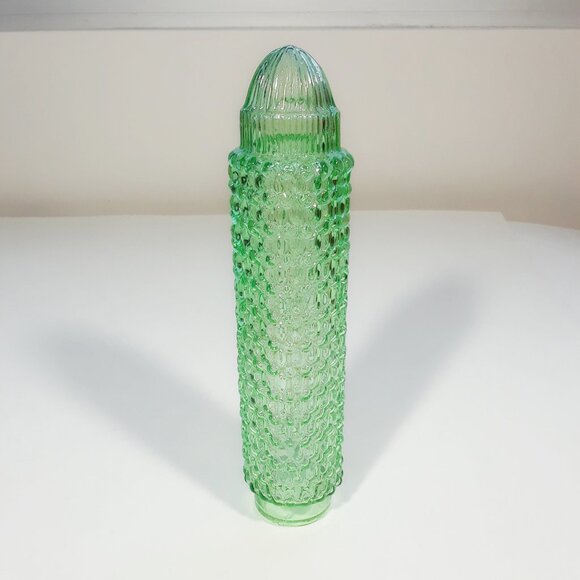Vintage Art Deco Wall Lamp bullet torpedo glass shade sconce 1930's GREEN - RARE - Picture 4 of 15